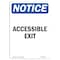 Signmission OSHA Notice Sign, Accessible Exit, 14in X 10in Decal, 10"W, 14" L, Portrait, Accessible Exit Sign OS-NS-D-1014-V-10038 - alternate 1